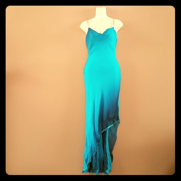 Beautiful blue ombre silk dress